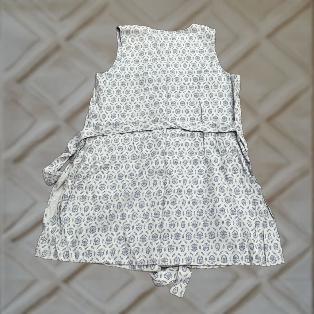 Vintage VINTAGE CDC Mini Dress Women's 6 Petite Sleeveless Button Up Collarless 90s Blue White, 90s Theme, Casual Size M / US 6-8 / IT 42-44 - 1 Thumbnail