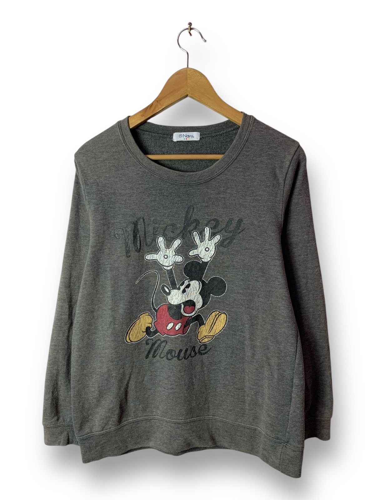 Disney 🔥Disney Mickey Mouse Cartoon Sweatshirt Vintage Style Size US L / EU 52-54 / 3 - 1 Thumbnail