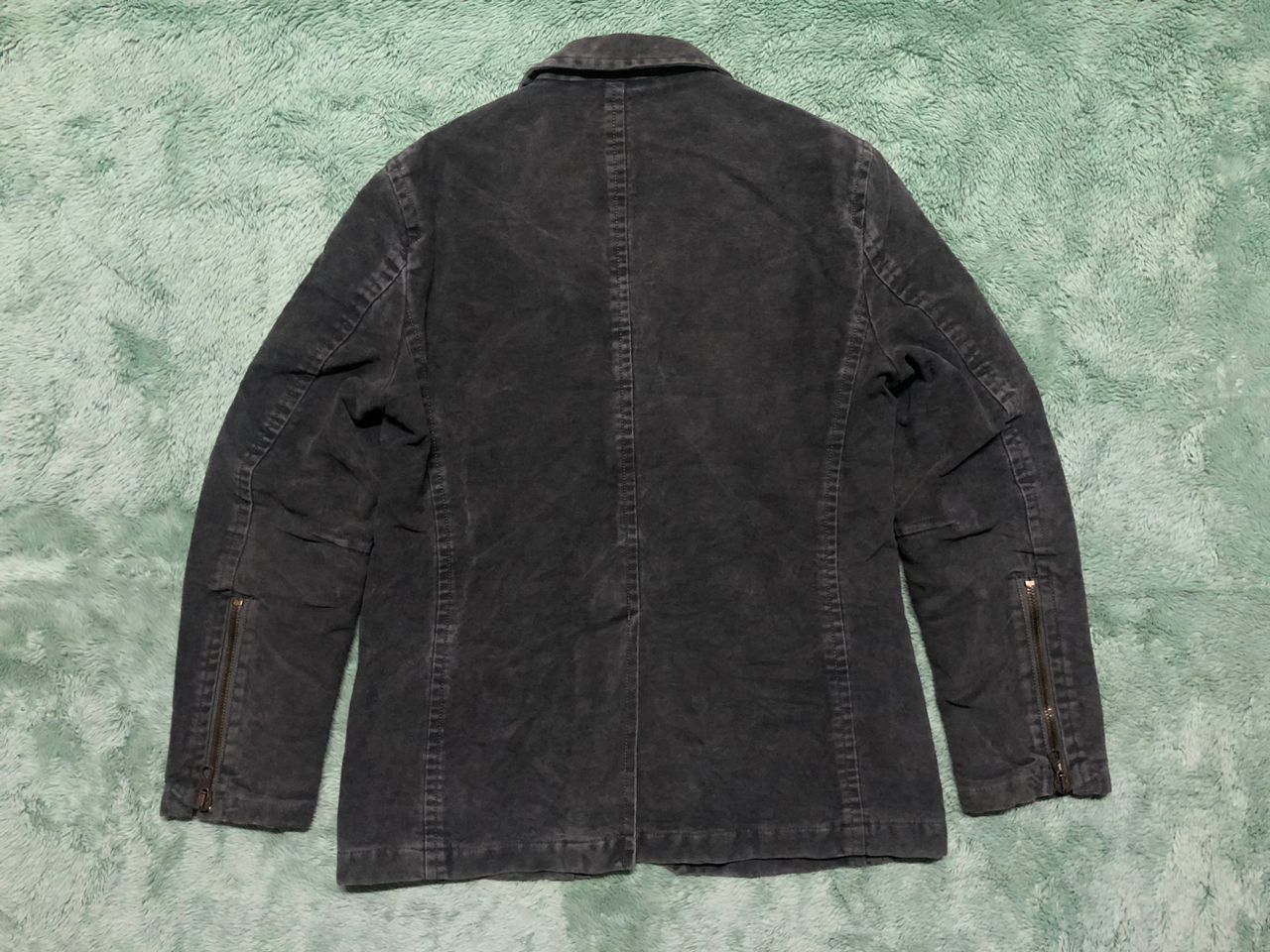 If Six Was Nine × United Colors Of Benetton UNITED COLORS OF BENETTON STONE WASH BLAZER ZIPPER JACKET Size US M / EU 48-50 / 2 - 2 Thumbnail