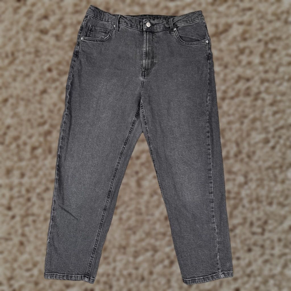 Vintage Wild Fable Jeans Womens 16 Black Gray Wash Straight Leg Stretch Denim 5 Pocket Size 38" / US 16 / IT 52 - 1 Thumbnail