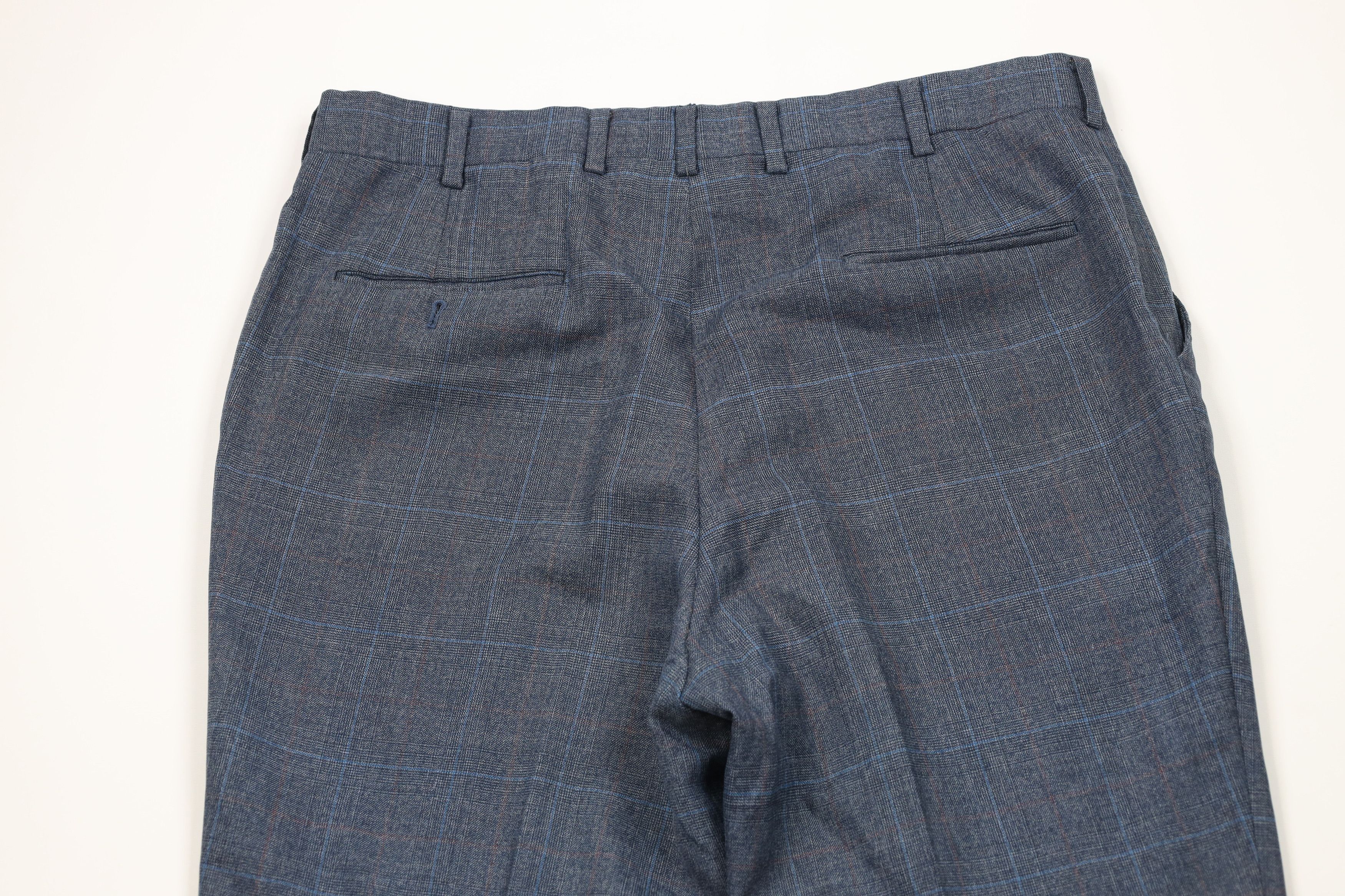 Vintage 70s Streetwear Knit Bell Bottoms Chino Pants Plaid
