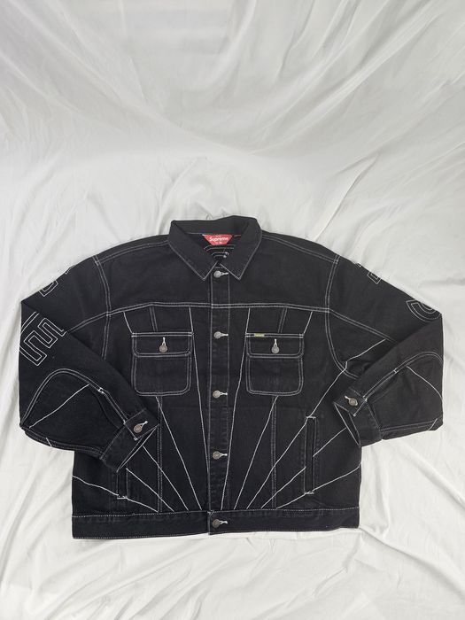 Supreme SUPREME RADIAL EMBROIDERED DENIM TRUCKER JACKET | Grailed