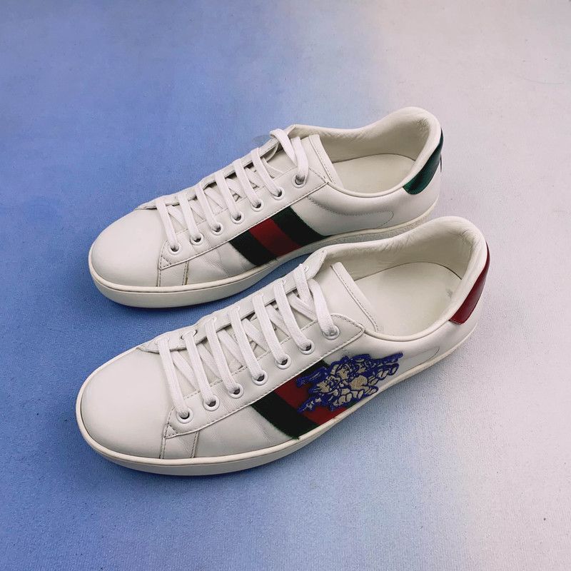 Gucci Gucci Ace Embroidered Pig Sneakers for Men - Size US 8 / EU 41 - 1 Thumbnail