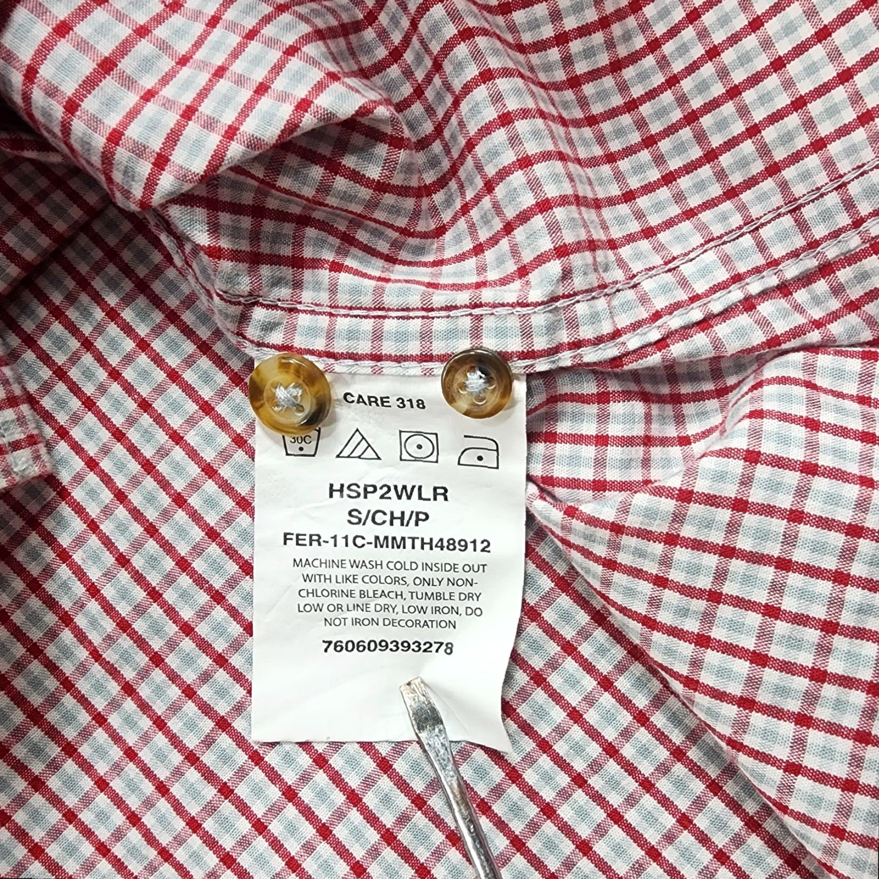 Wrangler Wrangler Shirt Mens Small Red White Checkered Button-Down Short Sleeve Casual Size US S / EU 44-46 / 1 - 6 Thumbnail