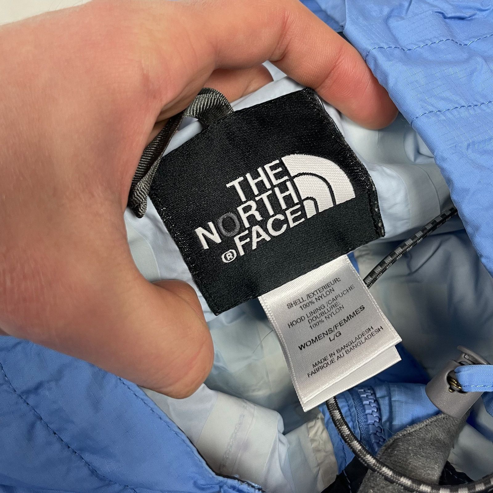 The North Face × Vintage The North Face Women's Blue Hooded Full Zip Jacket Large Size L / US 10 / IT 46 - 7 Thumbnail