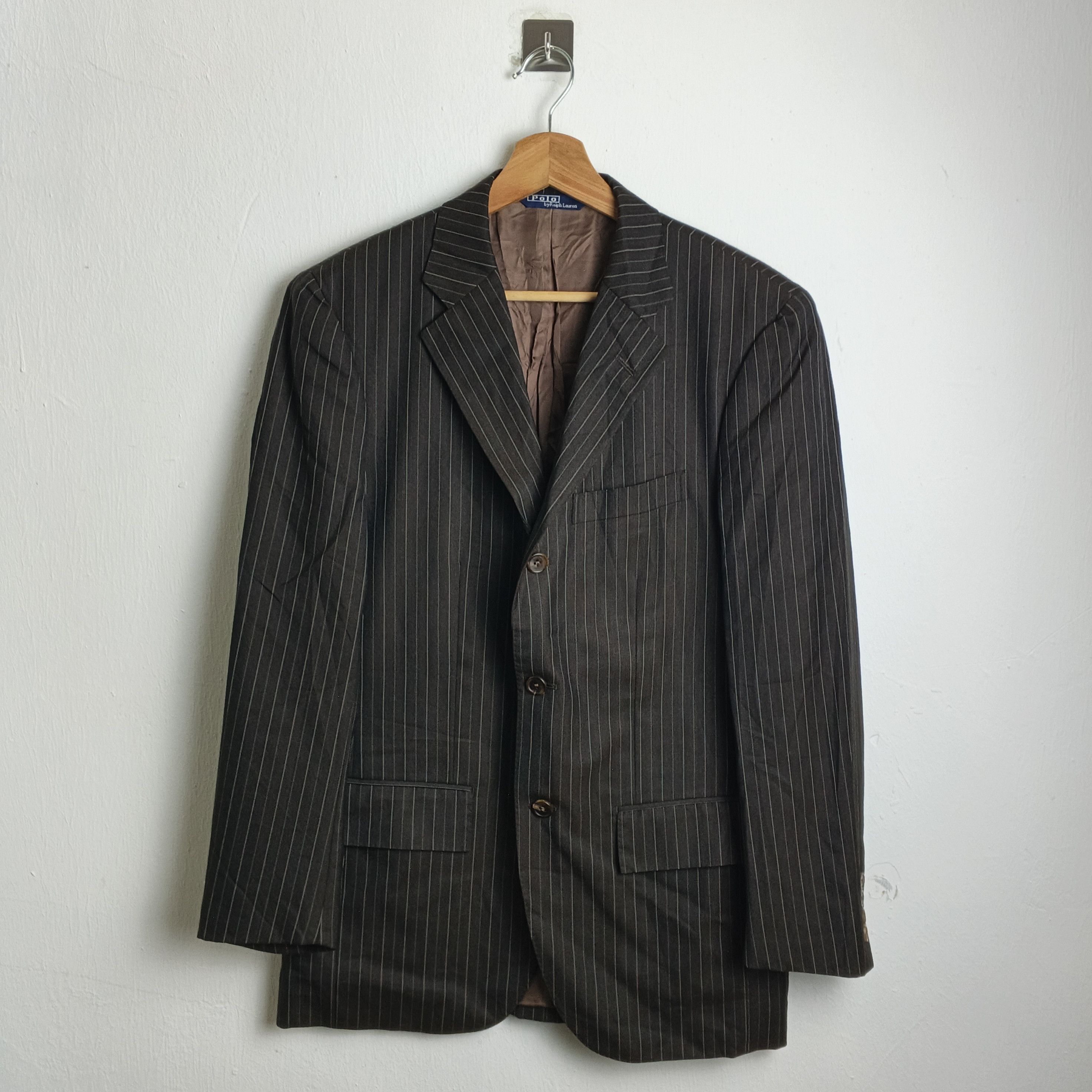 Polo Ralph Lauren Vintage Polo Ralph Lauren Fish Tail Striped Blazer Size 38S - 1 Thumbnail