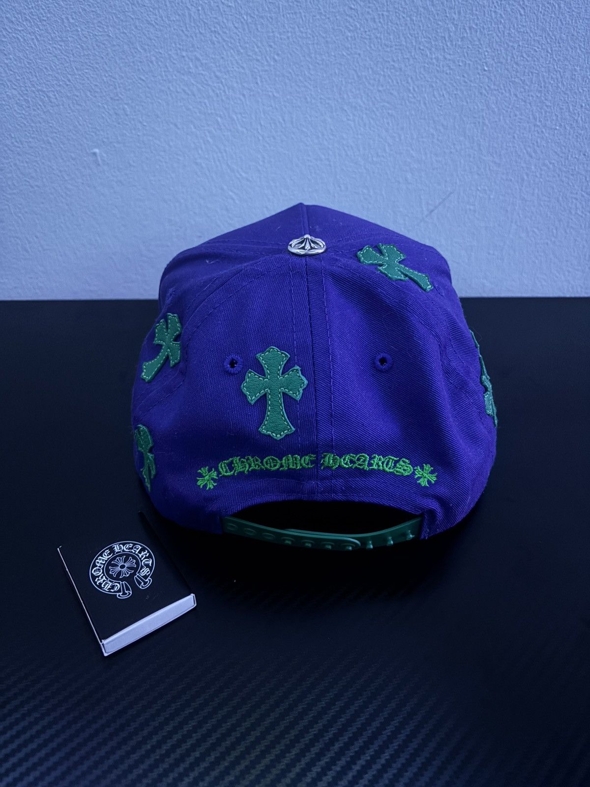 Chrome Hearts CHROME HEARTS CROSS PATCH TRUCKER HAT PURPLE/GREEN Size ONE SIZE - 2 Thumbnail