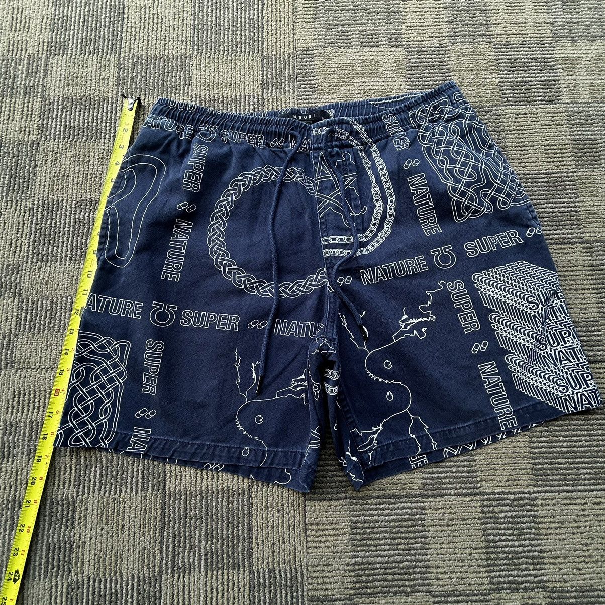 Ksubi KSUBI Navy Blue All Over Print “Super Nature” Shorts Size US 38 / EU 54 - 6 Thumbnail