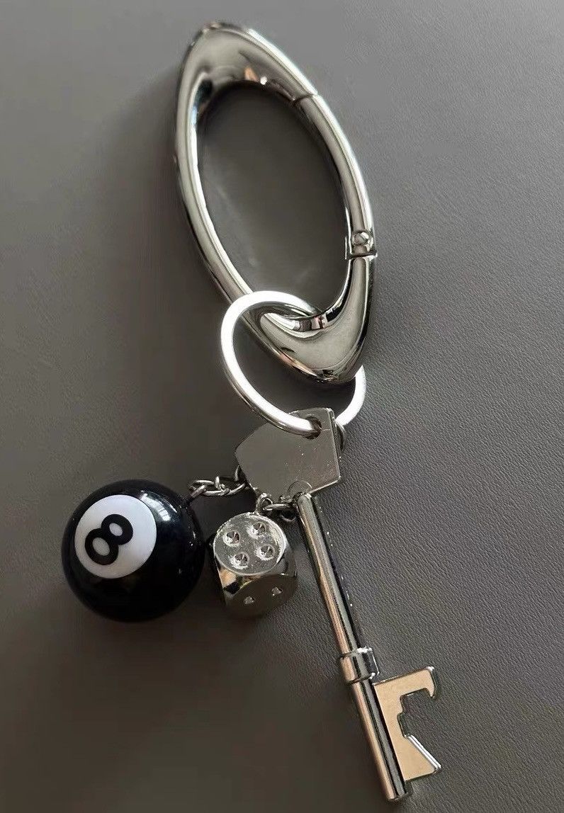 Japanese Brand Vintage y2k oval carabiner dice key snooker 8 ball keychain Size ONE SIZE - 5 Thumbnail