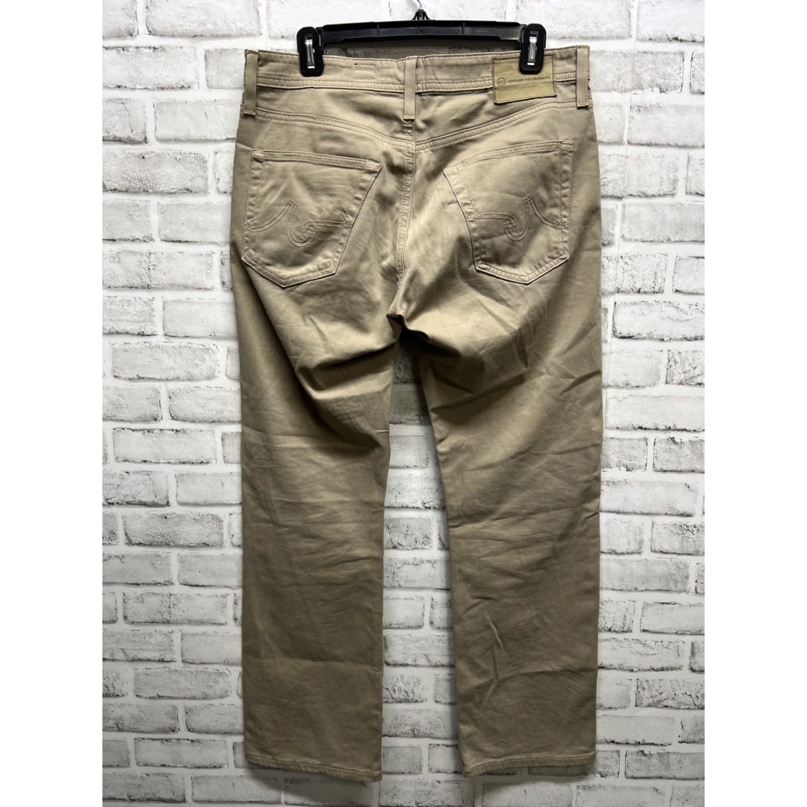 Vintage Adriano Goldschmied The Protege Pants Straight Leg Beige Mens Size 31x30 Size US 31 - 4 Thumbnail