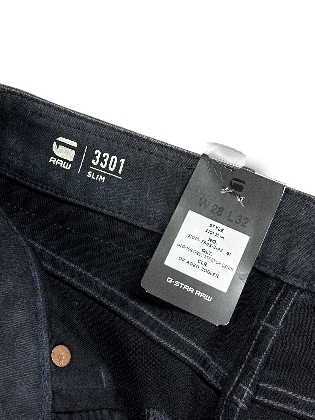 G-Star NWT🏷️ G-Star Raw 3301 Slim Jeans Stretch Denim Pants W28 L32 Size US 28 / EU 44 - 6 Thumbnail