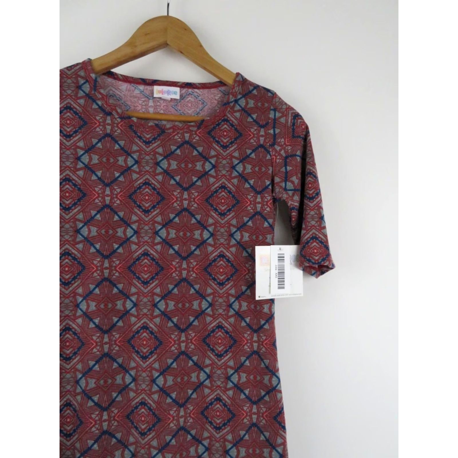Vintage LuLaRoe Julia Dress 2XS Womens Bodycon Knee Length Red Aztec Tribal Unicorn Stretch NWT Size XXS / US 00 / IT 34 - 2 Thumbnail