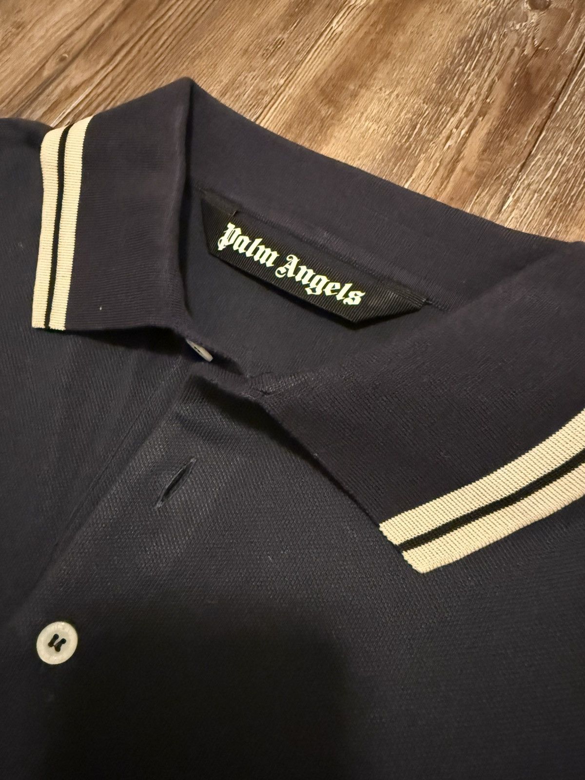 Palm Angels Palm Angels Polo Navy Blue Shirt Size US L / EU 52-54 / 3 - 5 Thumbnail