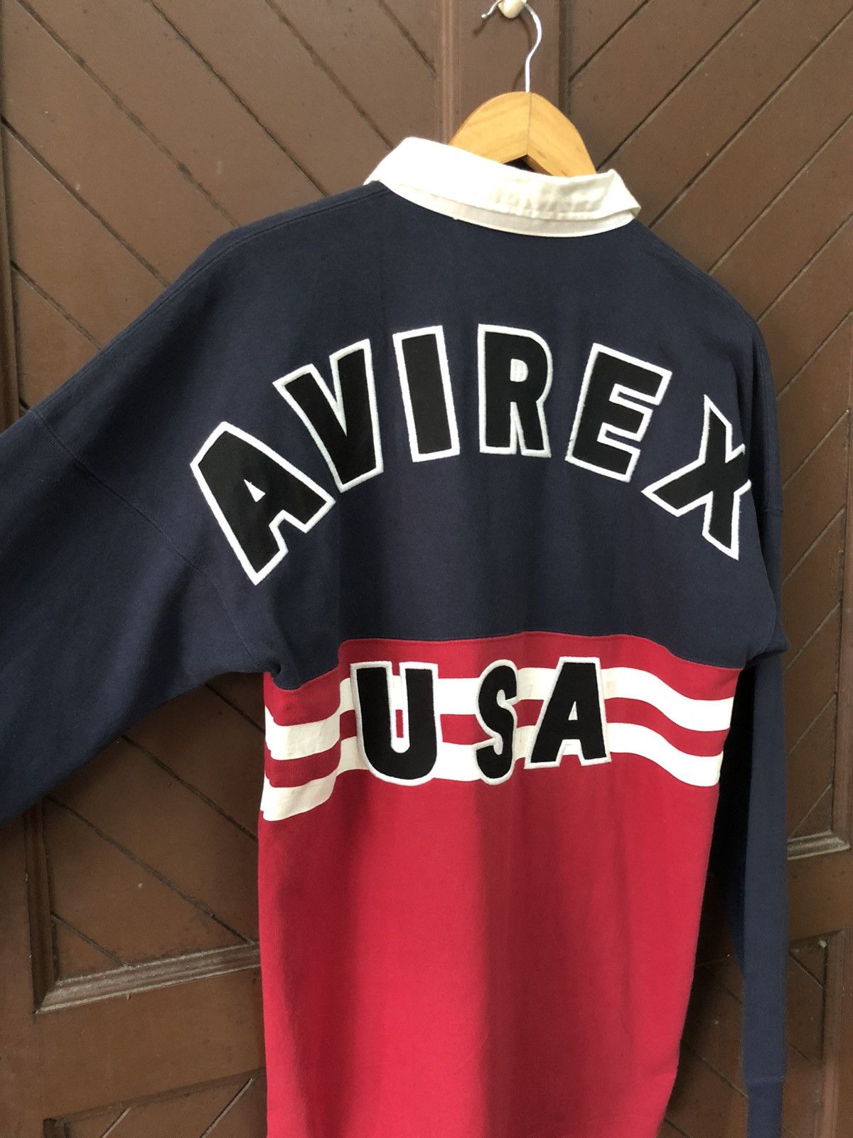 Avirex Rare Avirex Big Spellout Long Sleeve Polo Shirt Size US M / EU 48-50 / 2 - 5 Thumbnail