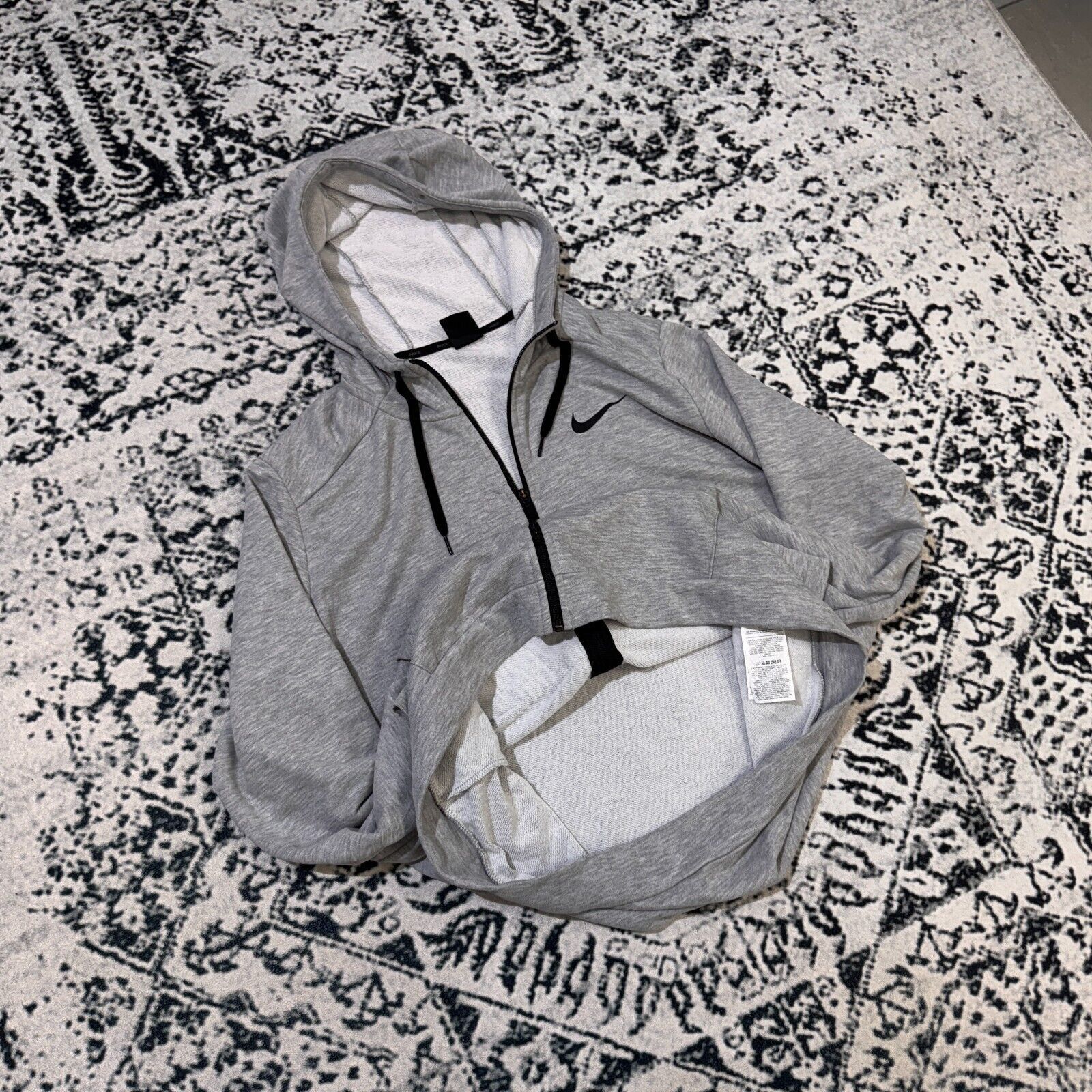 Nike × Vintage Vintage Nike Unisex Gray Cotton Hoodie Zip Size XL Y2K 90s Size US XL / EU 56 / 4 - 12 Thumbnail