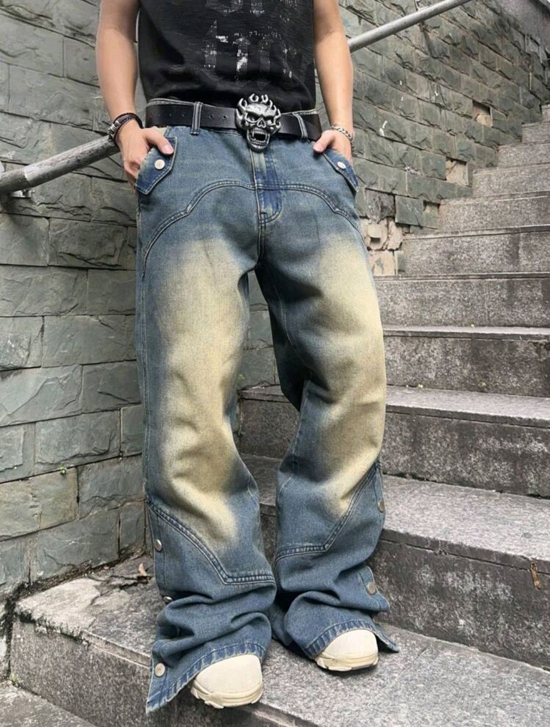 Japanese Brand × Jean Button Decor Pocket Simple Denim Jeans sh Size US 36 / EU 52 - 3 Thumbnail