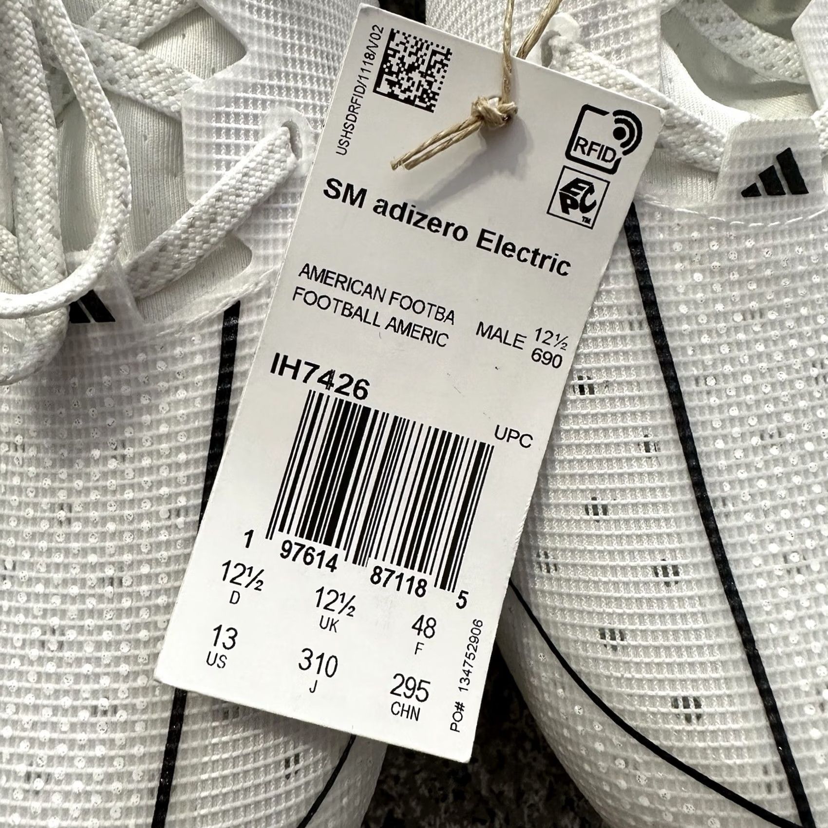 Adidas Adidas Adizero Football Cleats Mens Size 13 White Low Top Speed Cleat Size US L / EU 52-54 / 3 - 8 Thumbnail