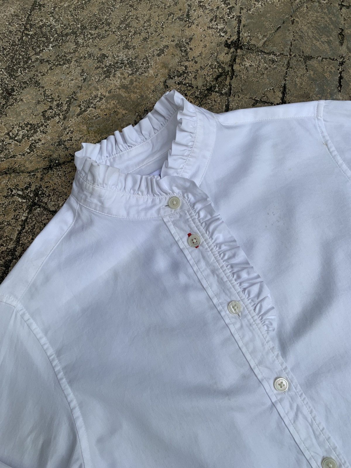 Uniqlo Uniqlo x Ines De La Fressange Ruffle Trim Office Shirt Size S / US 4 / IT 40 - 4 Thumbnail