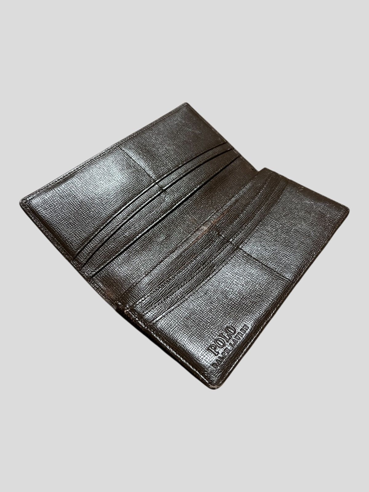 Polo Ralph Lauren 1990s Polo Ralph Lauren Saffiano Leather Bifold Long Wallets Size ONE SIZE - 4 Thumbnail