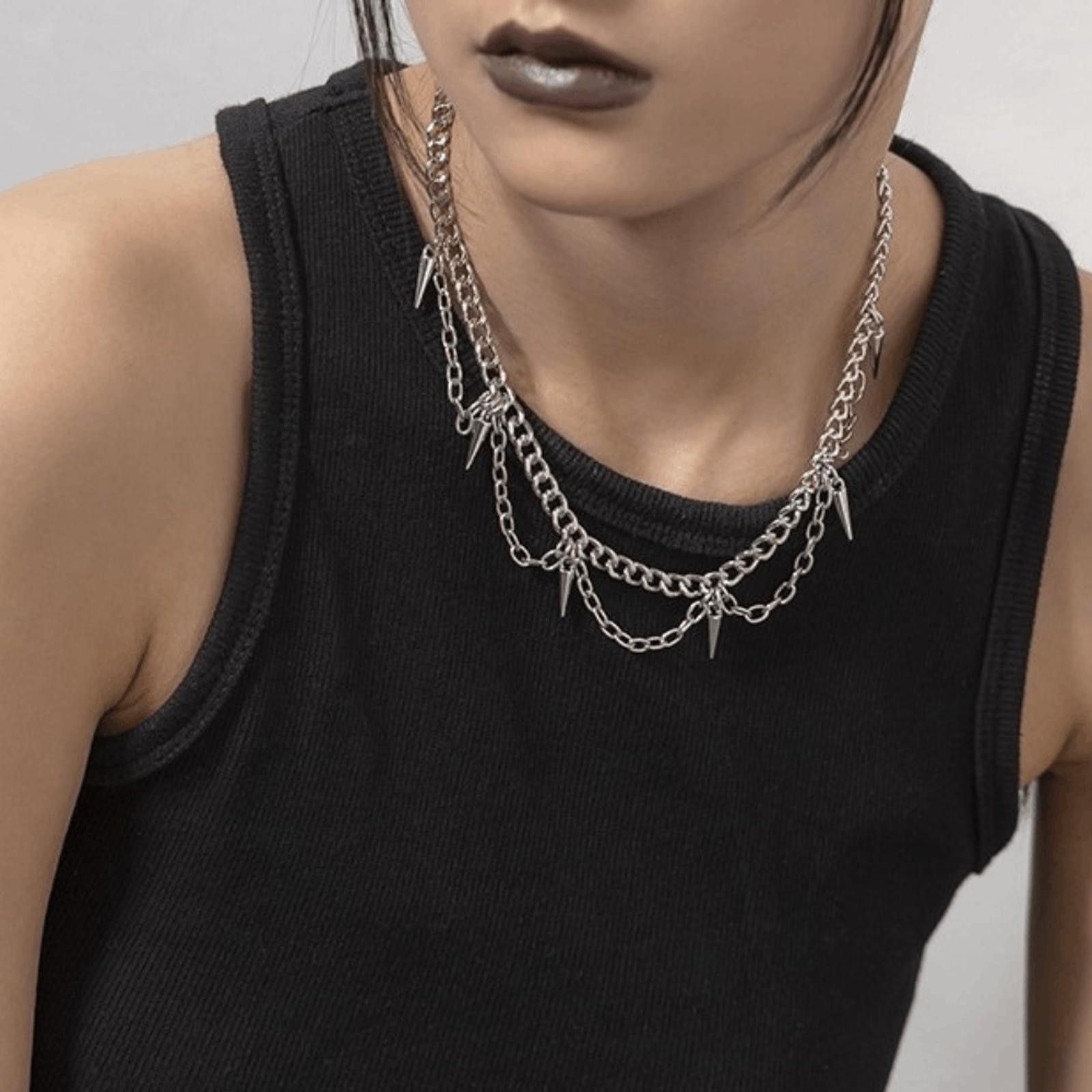 Jewelry Layered Punk Rivet Necklace Size ONE SIZE - 3 Thumbnail