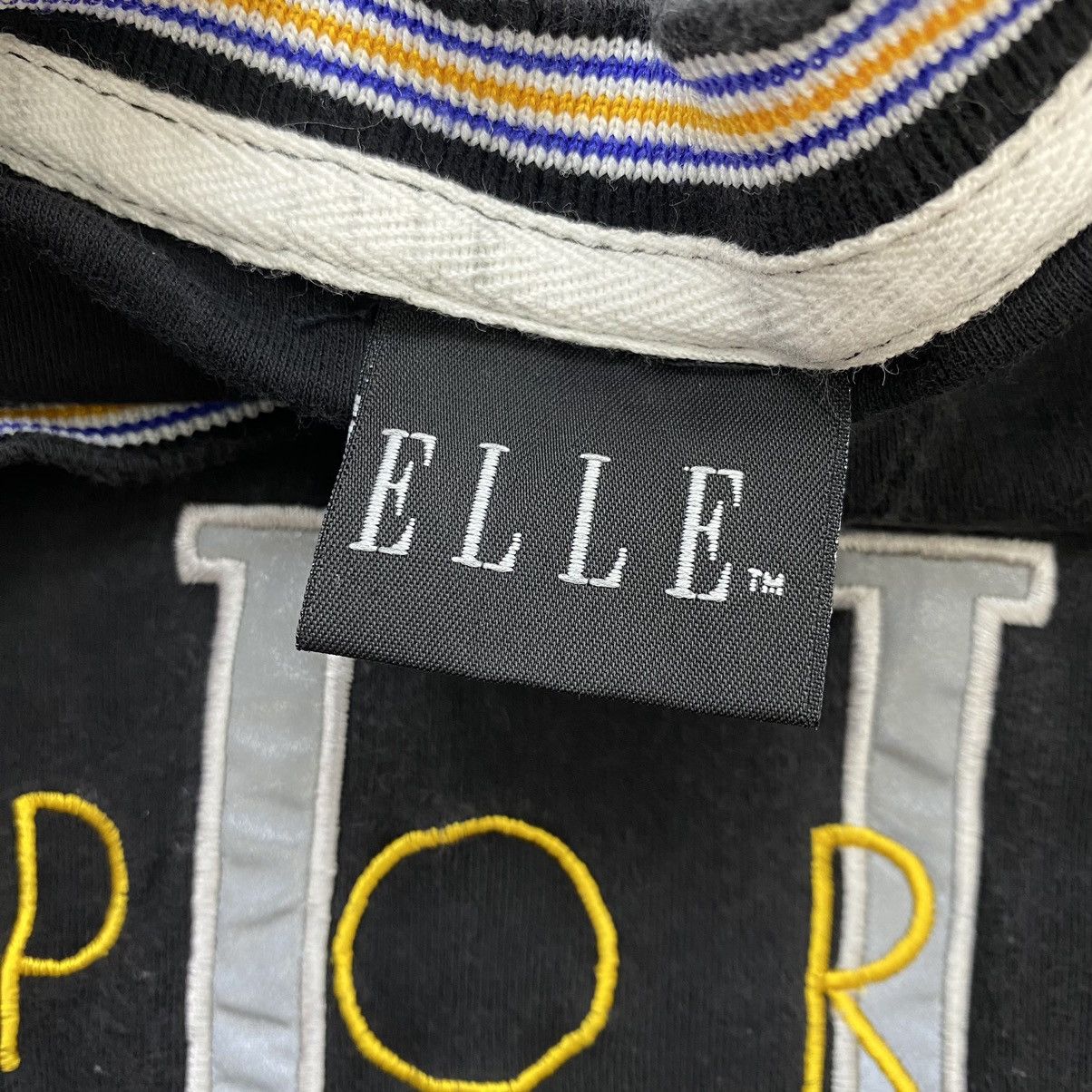 Other ELLE SPORT Big Long Design V-neck Style Black Long Sleeve Size S / US 4 / IT 40 - 4 Thumbnail