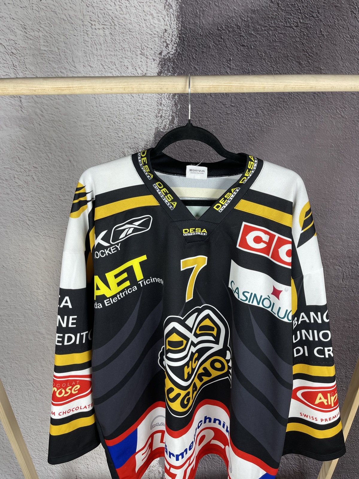 Vintage Interhockey vintage HC Lugano #7 Alessandro Chiesa jersey Size US XXL / EU 58 / 5 - 4 Thumbnail