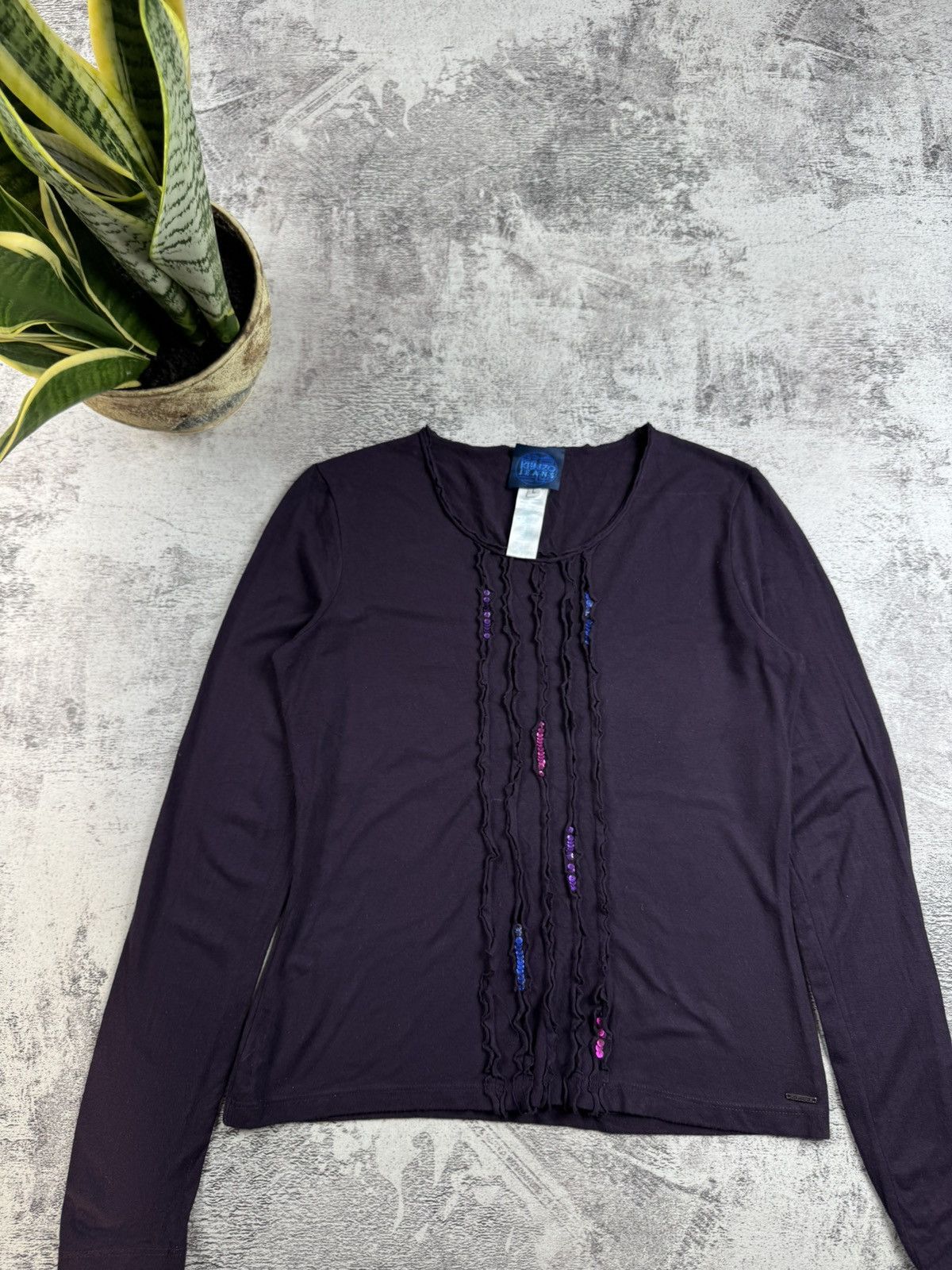 Kenzo Kenzo Jeans Women’s L Size Viscose Slim Y2K Longsleeve Jersey T Shirt Tunic Top Size L / US 10 / IT 46 - 4 Thumbnail