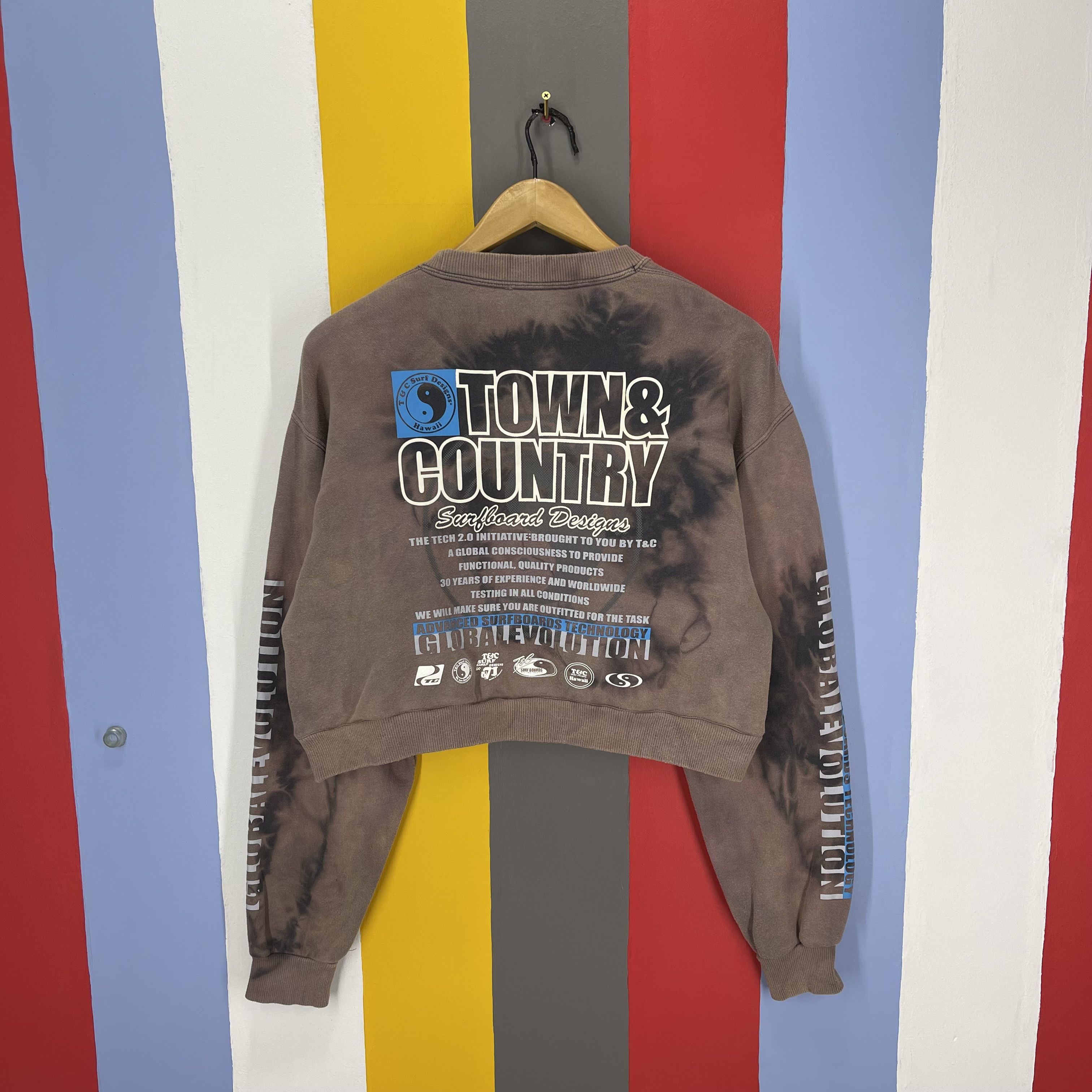 Other T & C SURF DESIGNS Custom Crop Sweatshirt Acid Wash #1273/AR Size M / US 6-8 / IT 42-44 - 1 Thumbnail