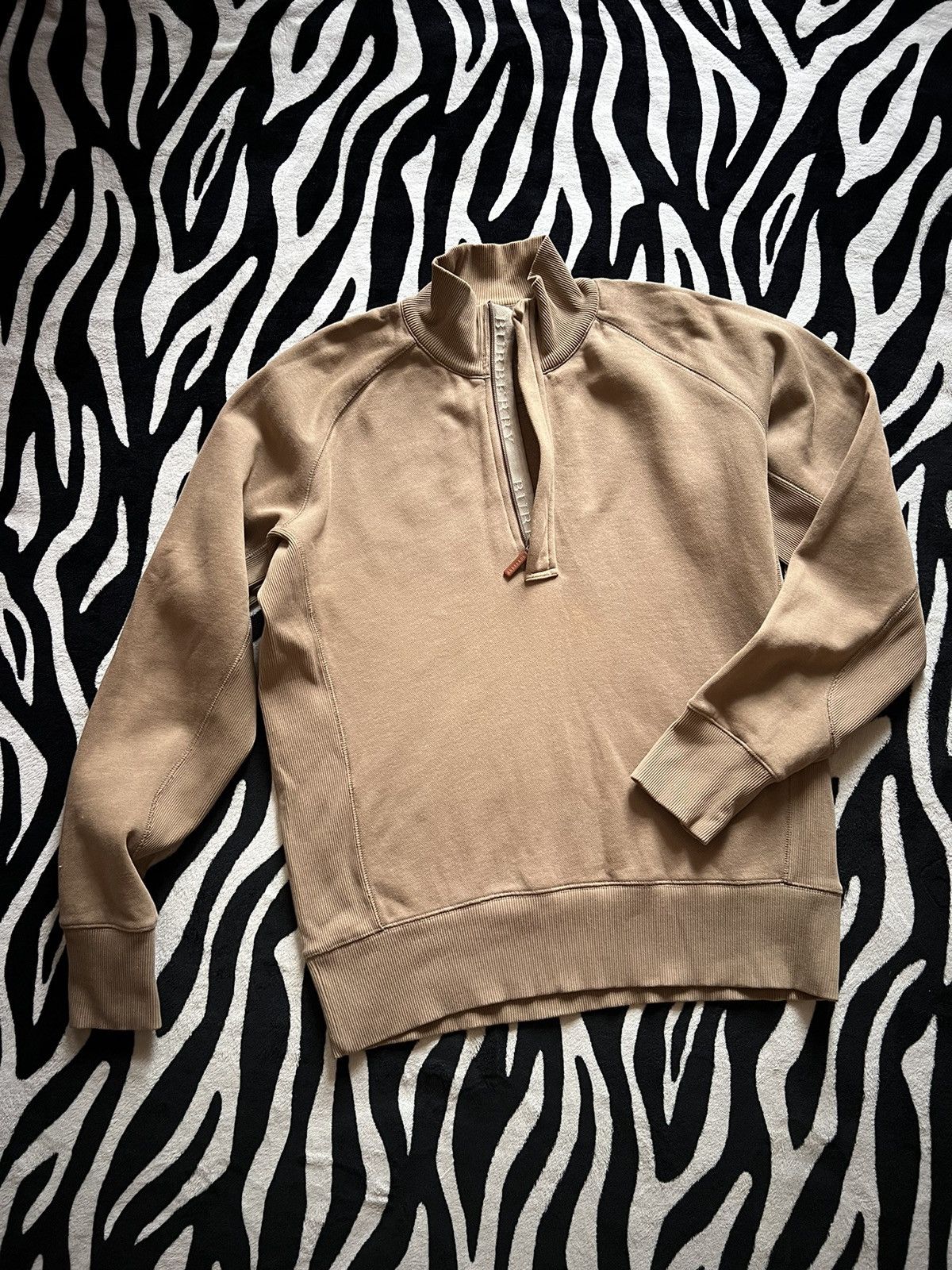 Burberry × Designer Burberry London 1/4 zip sweatshirt luxury vintage Size US M / EU 48-50 / 2 - 1 Thumbnail
