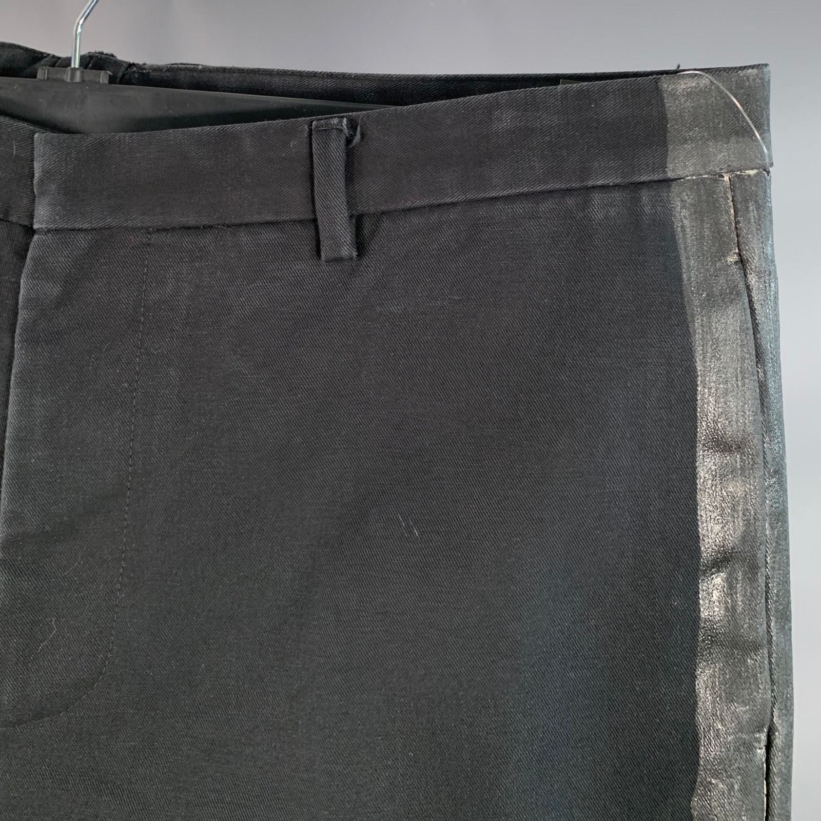 Maison Margiela MAISON MARTIN MARGIELA Black Cotton Front Button Fly Pants Size US 36 / EU 52 - 5 Thumbnail