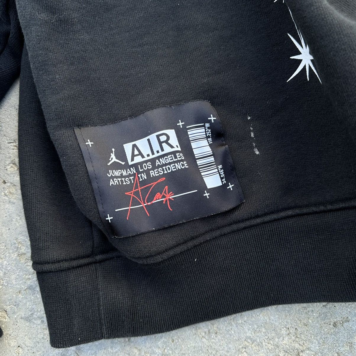 Other Air Jordan Artists In Residence Black Embroidered Hoodie Size US XL / EU 56 / 4 - 4 Thumbnail