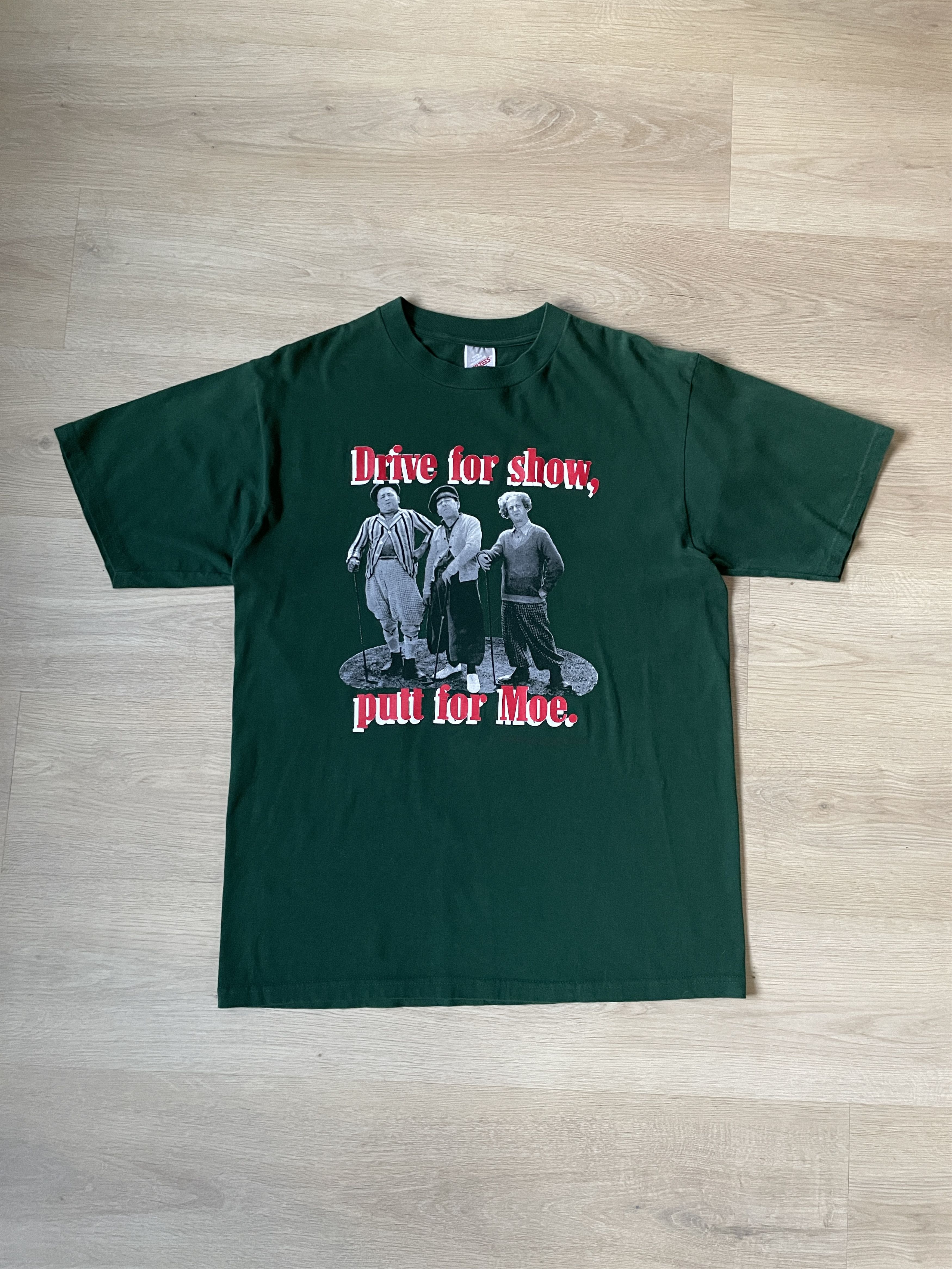 Vintage 90s 'Drive for show, putt for Moe' The Three Stooges T-Shirt Size US L / EU 52-54 / 3 - 2 Thumbnail