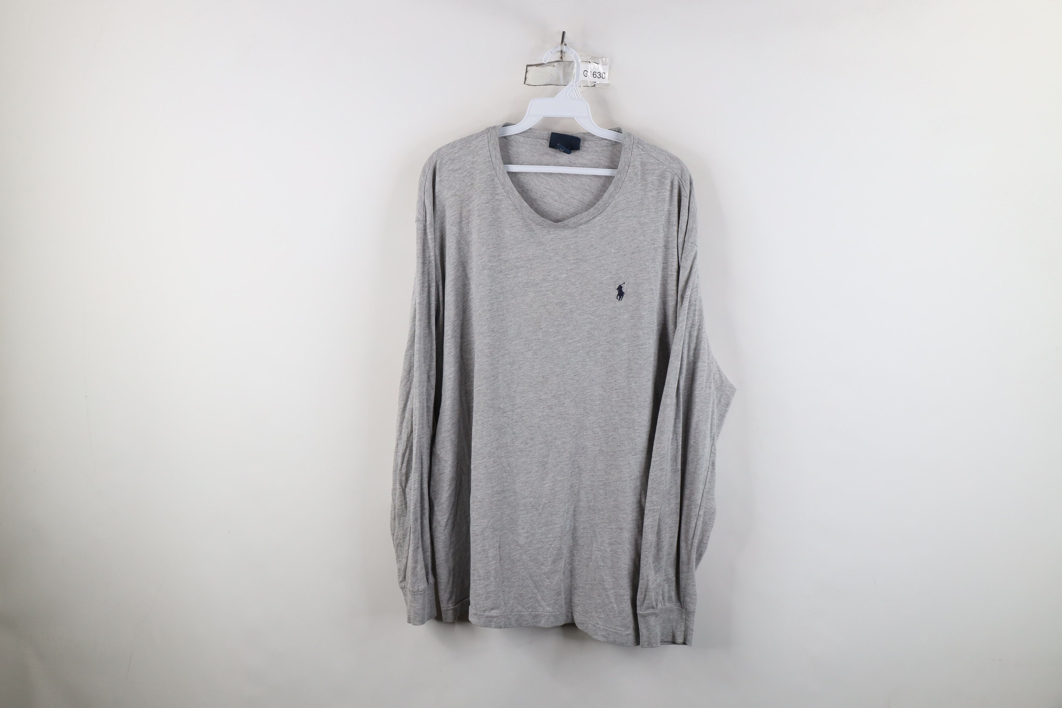 Ralph Lauren Vintage 90s Ralph Lauren Long Sleeve T-Shirt Heather Gray Size US L / EU 52-54 / 3 - 1 Thumbnail