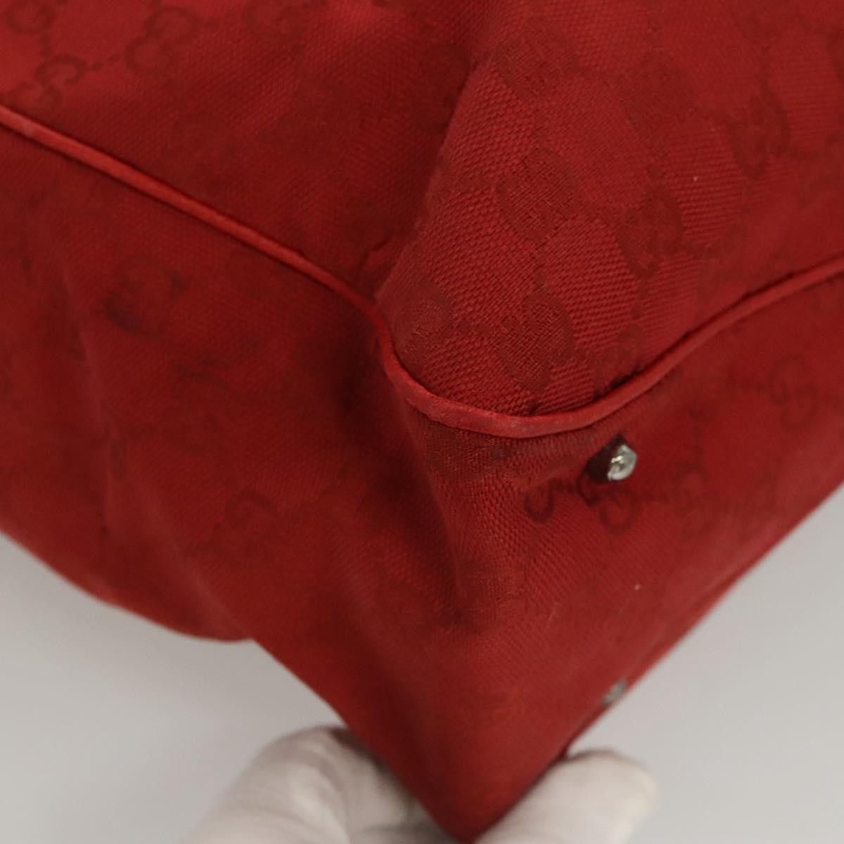 Gucci GUCCI GG Canvas Shoulder Bag Red Size ONE SIZE - 10 Thumbnail
