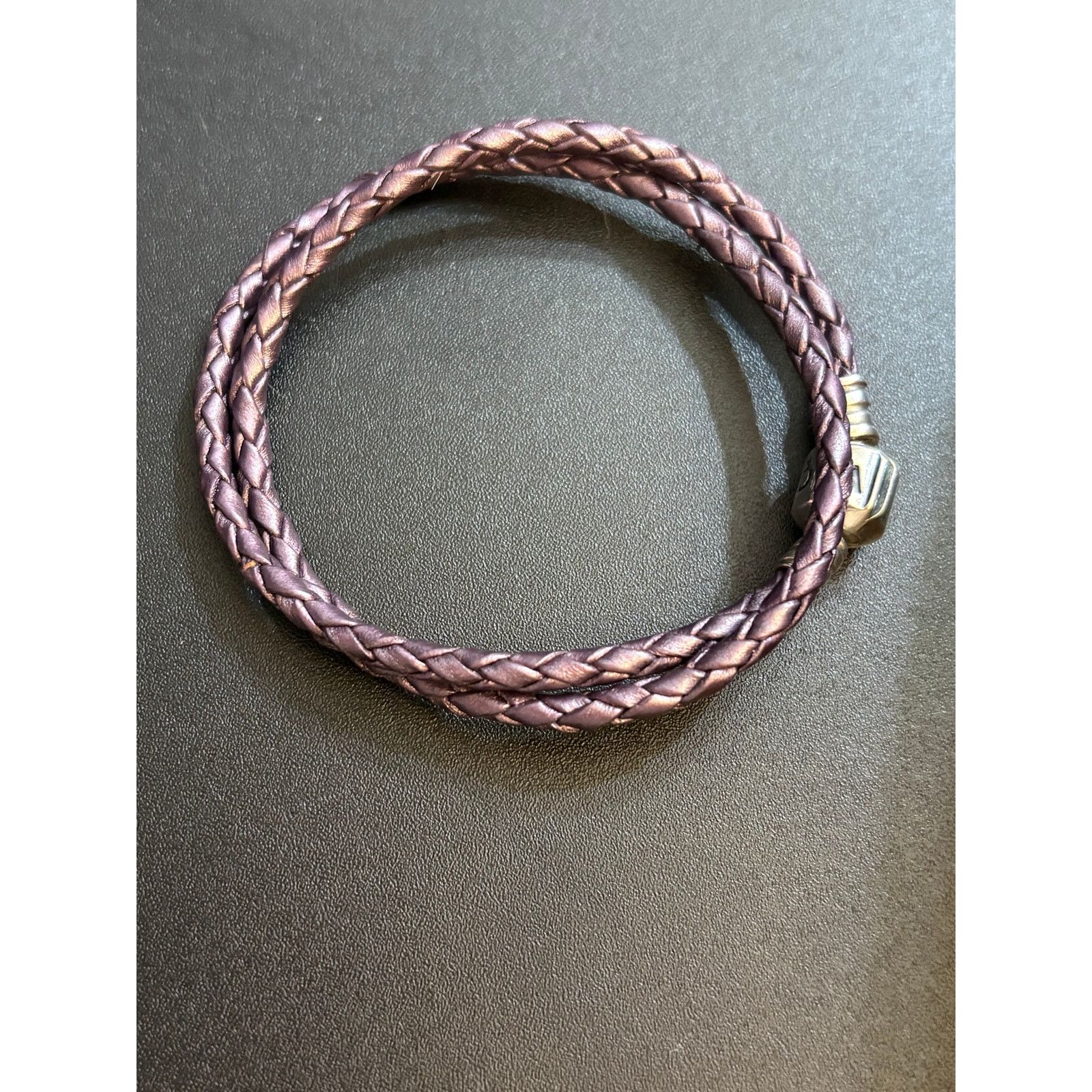 pandora Pandora Double Leather Bracelet S925 ALE size 6 Purple Size ONE SIZE - 1 Thumbnail