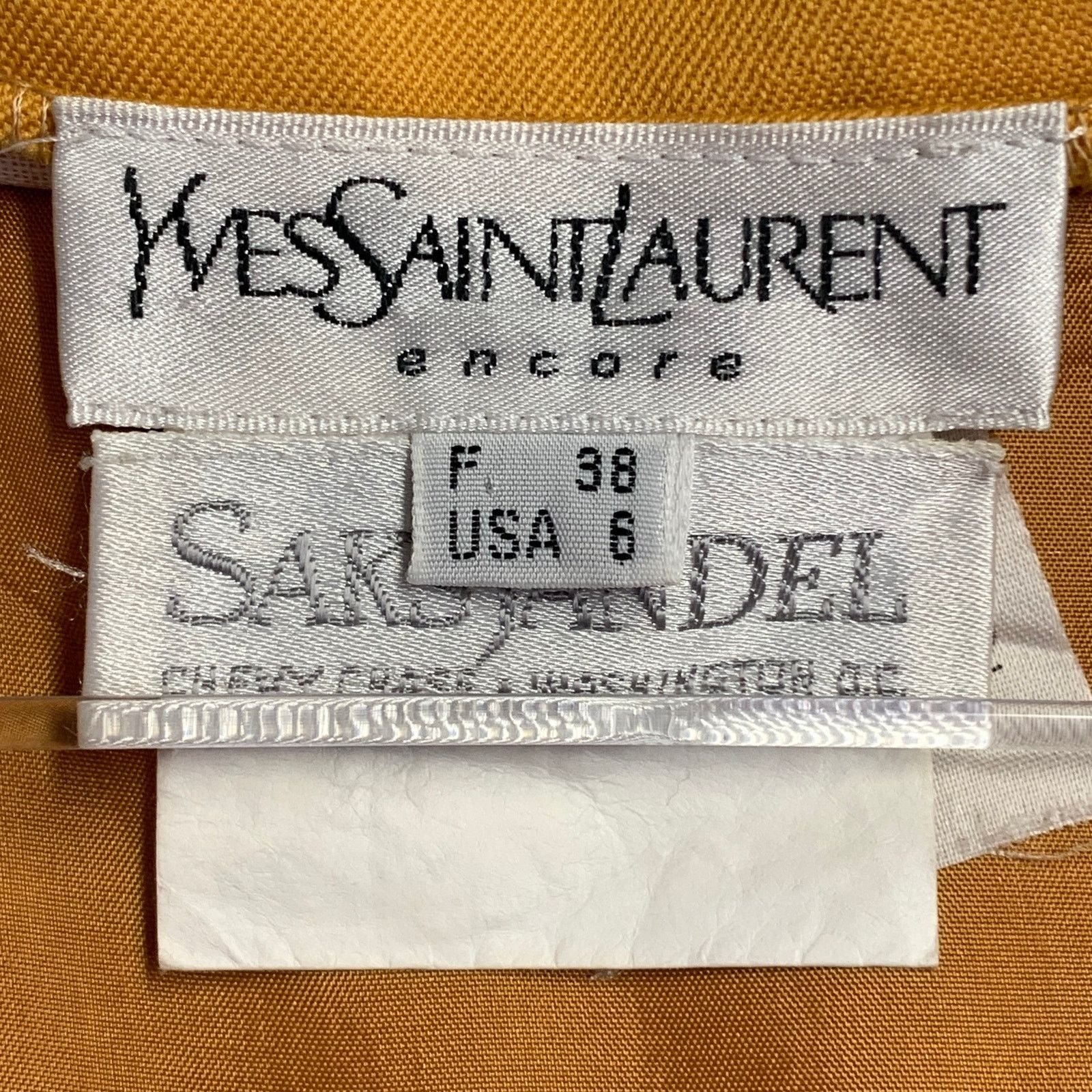 Yves Saint Laurent Size 6 Mustard Yellow Wool Twill Pencil Skirt Size 28" / US 6 / IT 42 - 3 Thumbnail
