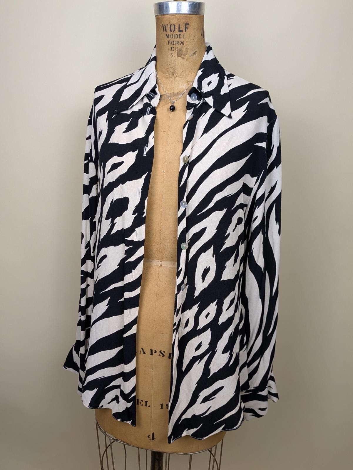 Other 1990's zebra animal print button up shirt Size M / US 6-8 / IT 42-44 - 1 Thumbnail