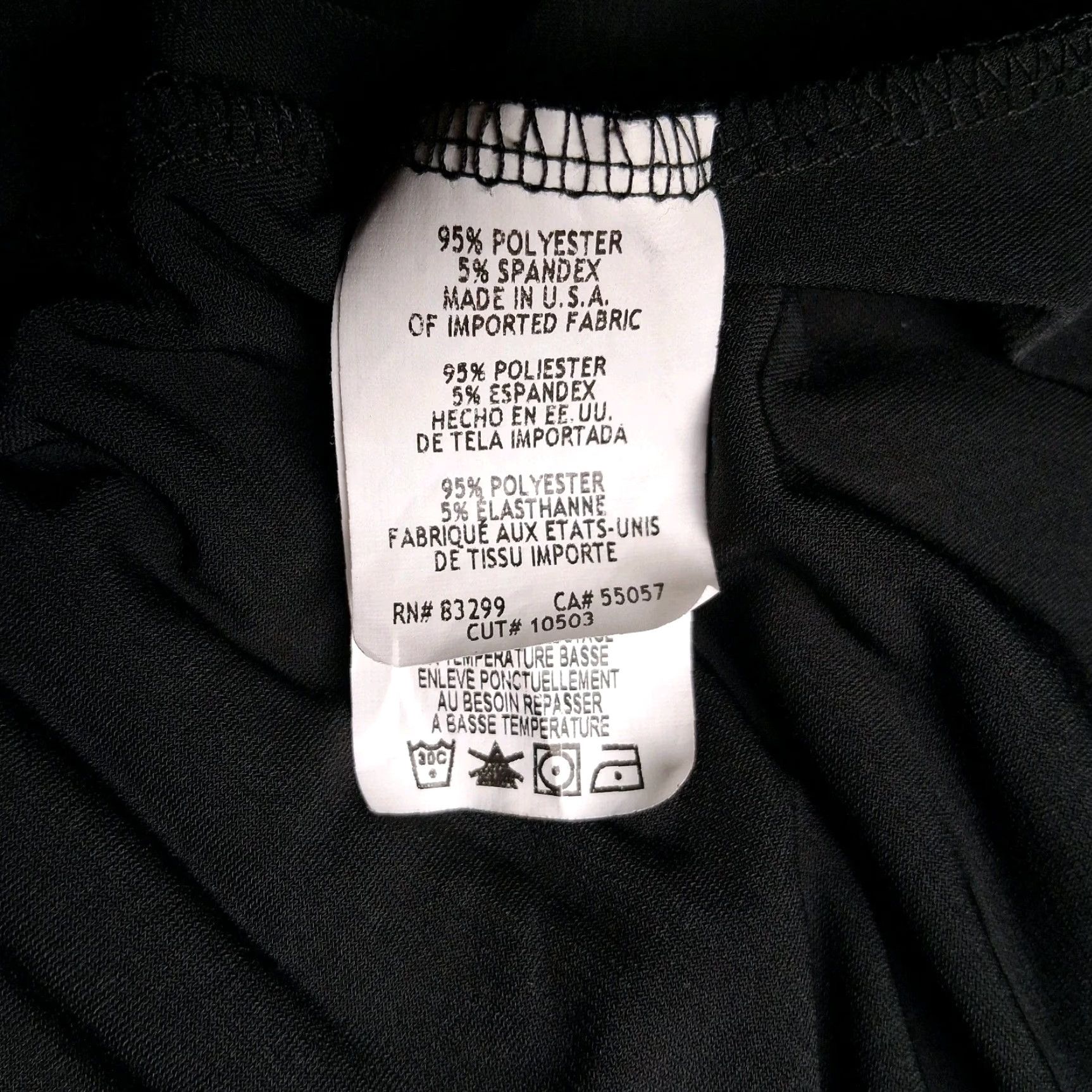 Vintage Tiana B Dress Plus Size Black Knee Length A-Line 3X Women's Stretch Polyester Solid Classic Party Office Wear Size XXL / US 16-18 / IT 52-54 - 6 Thumbnail