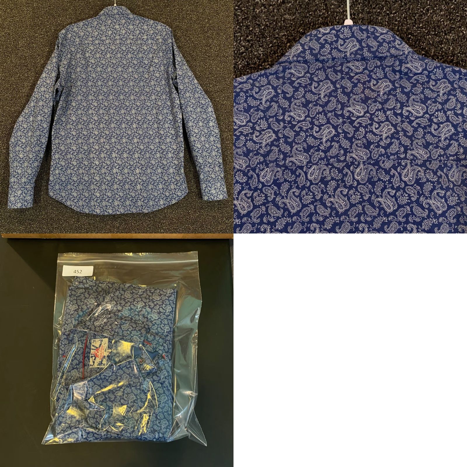 Vintage Mens Paisley Shirt Blue Large Button Up Outdoors L/S British House Classic Top Size US L / EU 52-54 / 3 - 8 Thumbnail