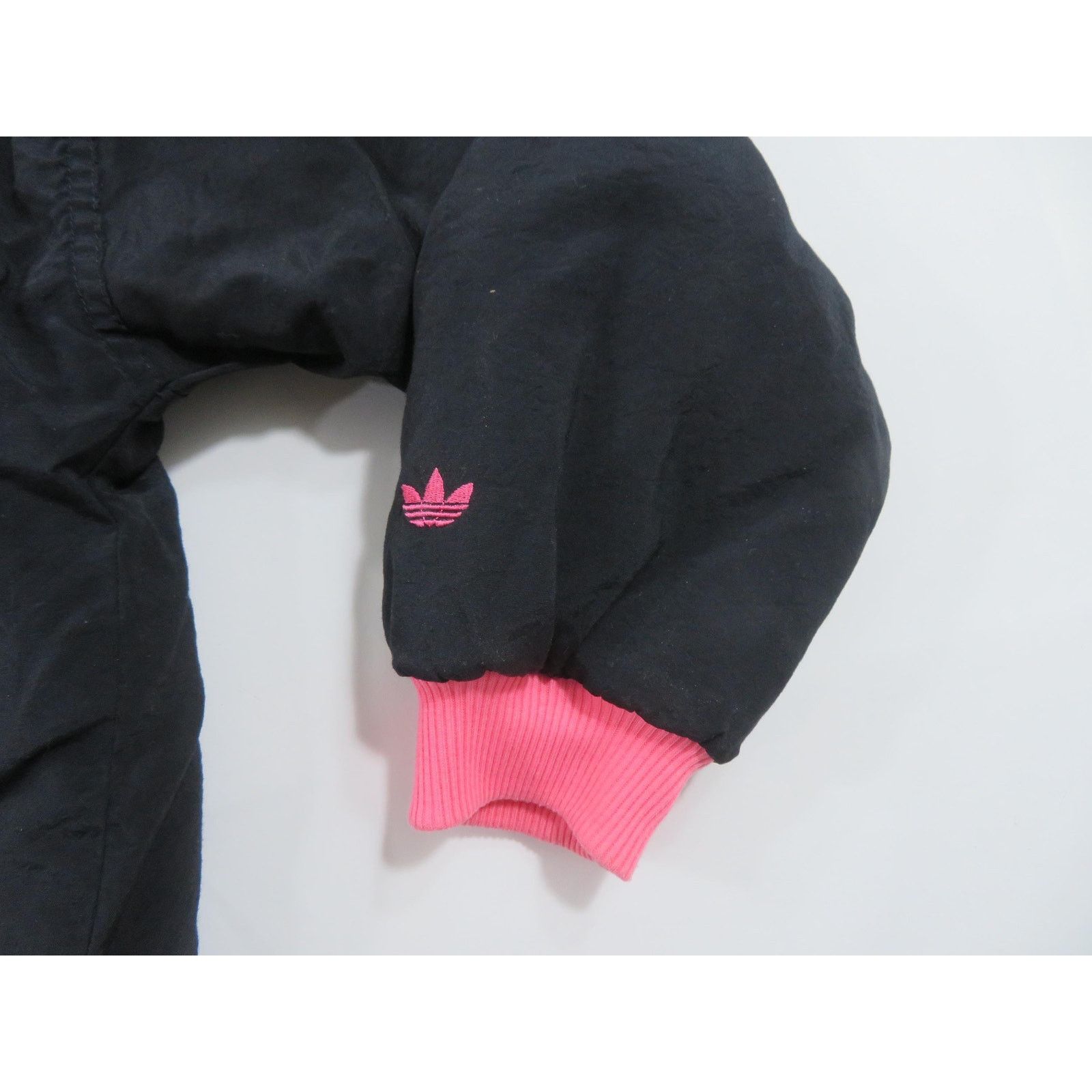 Adidas Adidas Jacket, Black Neon Pink, Women's Sz M 1980s Size M / US 6-8 / IT 42-44 - 4 Thumbnail