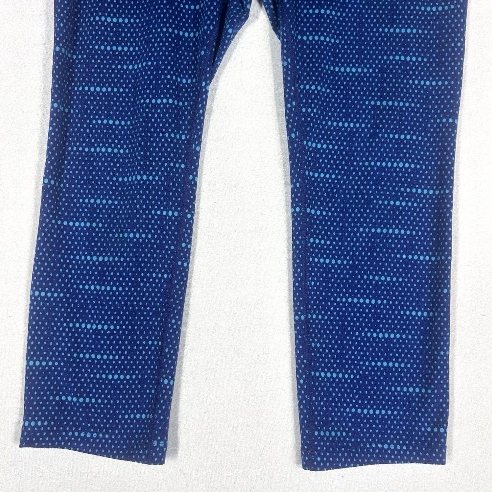 Nike Nike Dri-Fit Running Ankle Leggings Womens XL Blue Abstract Drawstring Gym Yoga Size 40" / US 18 - 3 Thumbnail