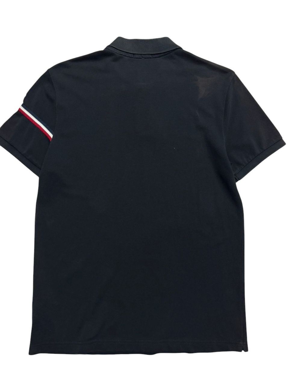 Moncler MONCLER NICE SUNFADED BLACK LOGO STRIPE POLO TEE Size US M / EU 48-50 / 2 - 14 Thumbnail