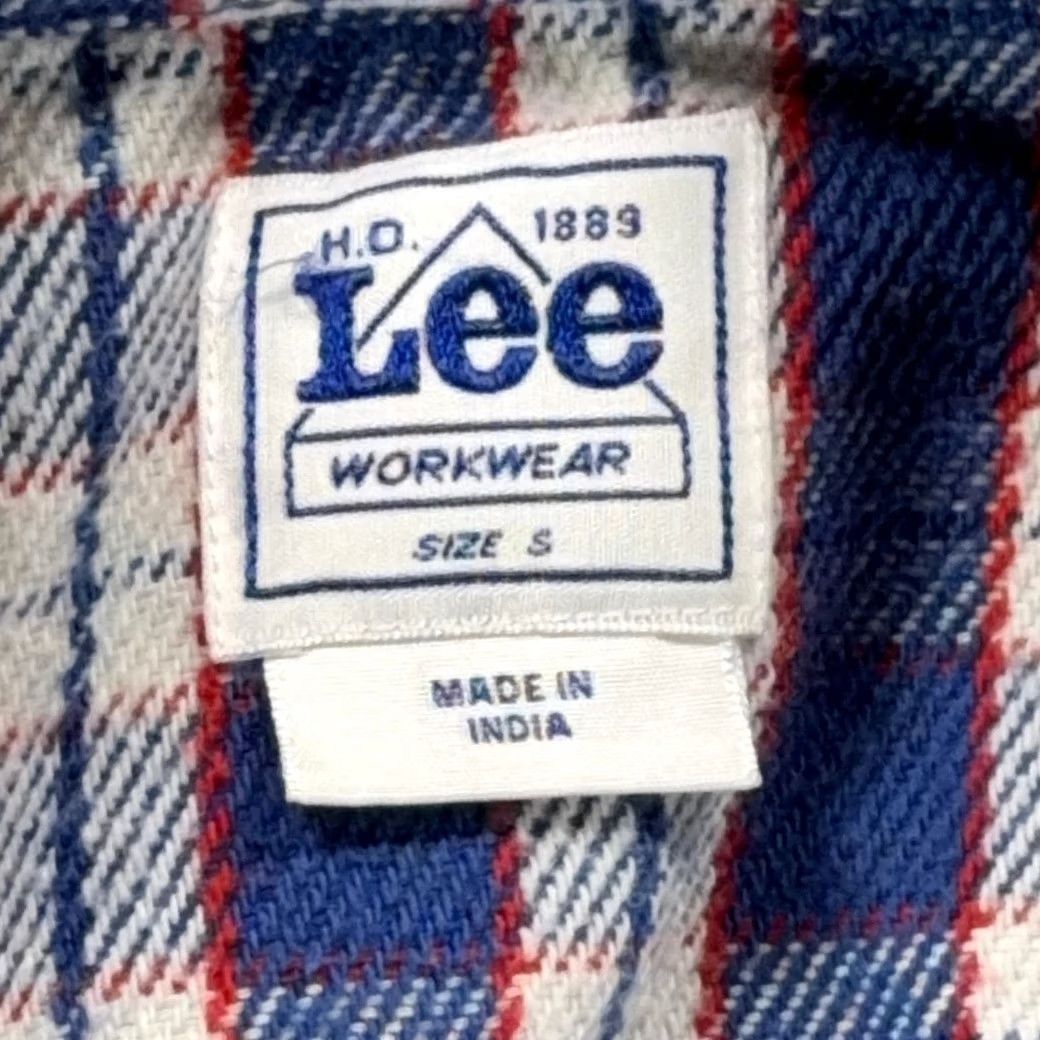 Lee Lee Shirt Plaid Flannel Shacket Workwear Pocket Button-Up Adult SMALL Blue White Red Size US S / EU 44-46 / 1 - 4 Thumbnail