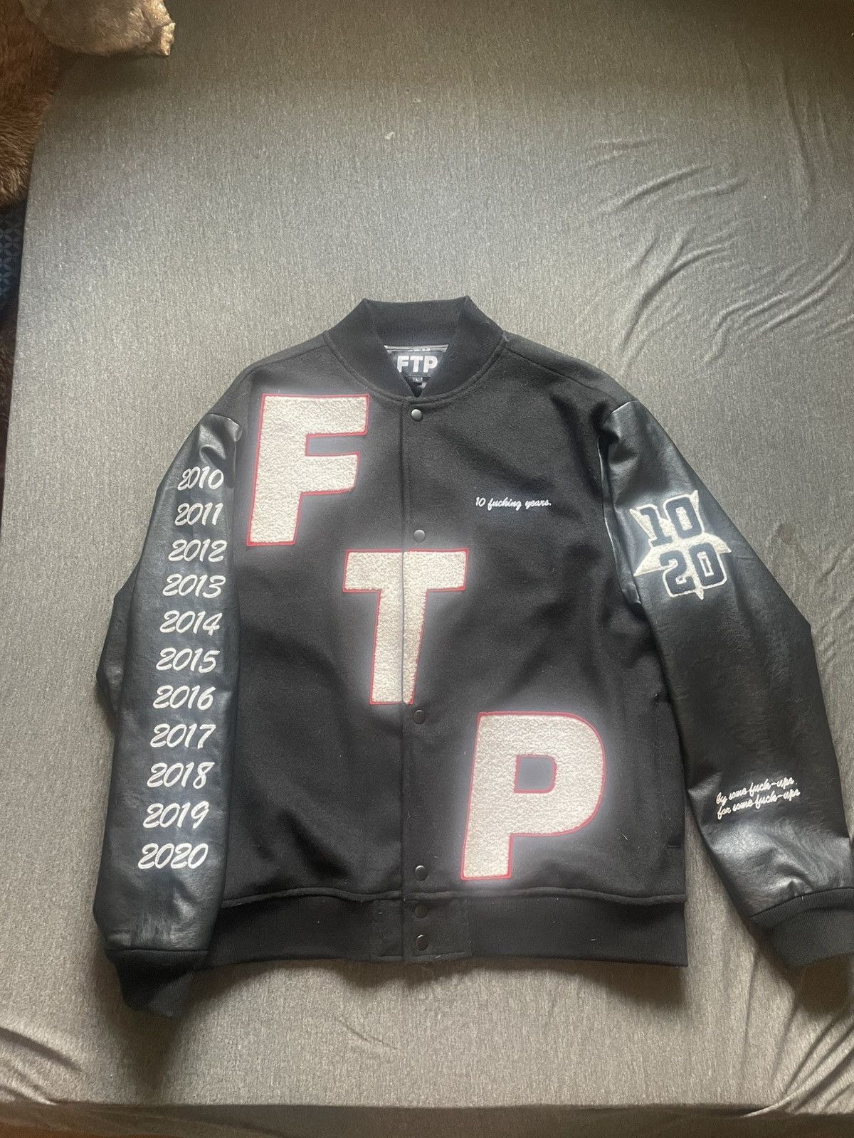 Fuck The Population Fuck the population 10 year anniversary varsity jacket Size US L / EU 52-54 / 3 - 3 Thumbnail