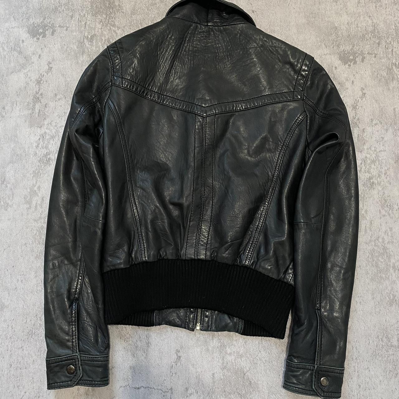 Other Black leather bomber jacket with velvet details Size US S / EU 44-46 / 1 - 2 Thumbnail