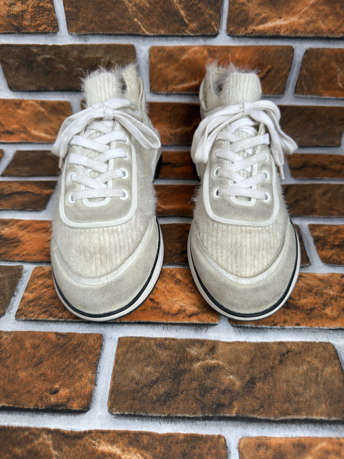 Chanel 🥶🔋 Suede Fabric Cc trainers Size US 8 / IT 38 - 4 Thumbnail
