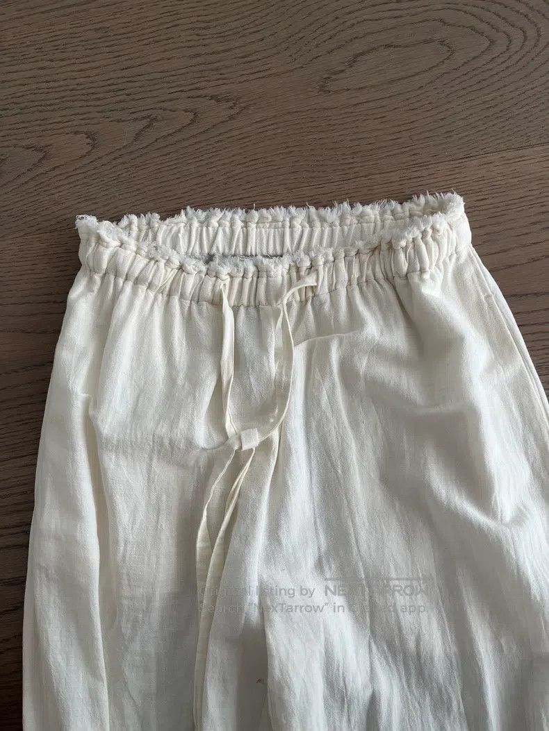 Acne Studios Acne Studios White Cotton Linen Casual Pants Size 42" / US 20 - 2 Thumbnail
