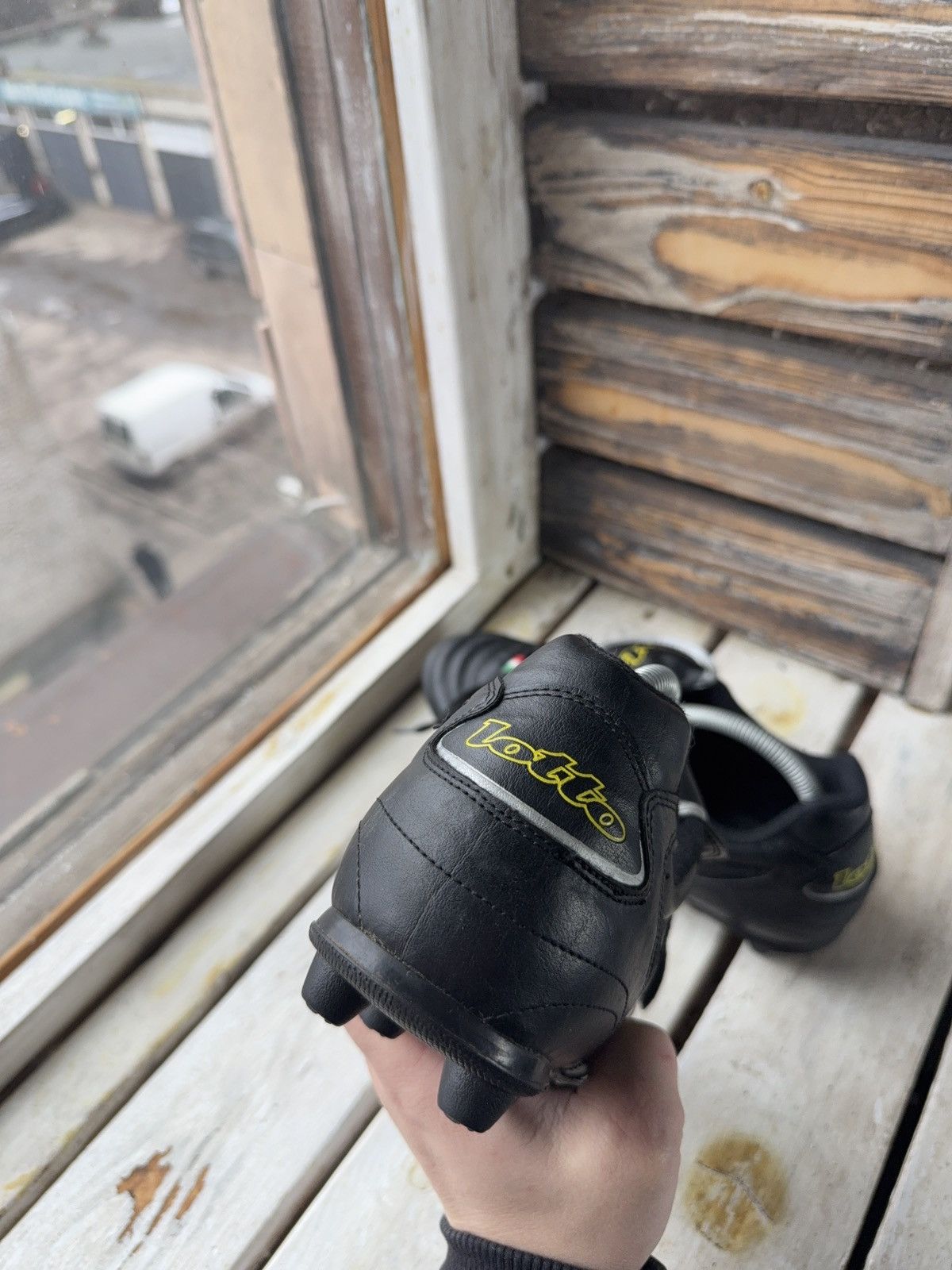 Lotto Sport Vntg Lotto Stadio 4000 FG Soccer Cleats Black Yellow Italy Size US 11 / EU 44 - 4 Thumbnail
