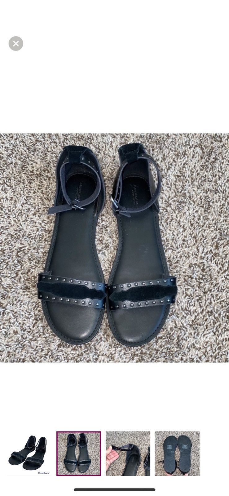 American Eagle Outfitters American eagle outfitters black Strappy sandals size 10 Size US 10 / IT 40 - 4 Thumbnail