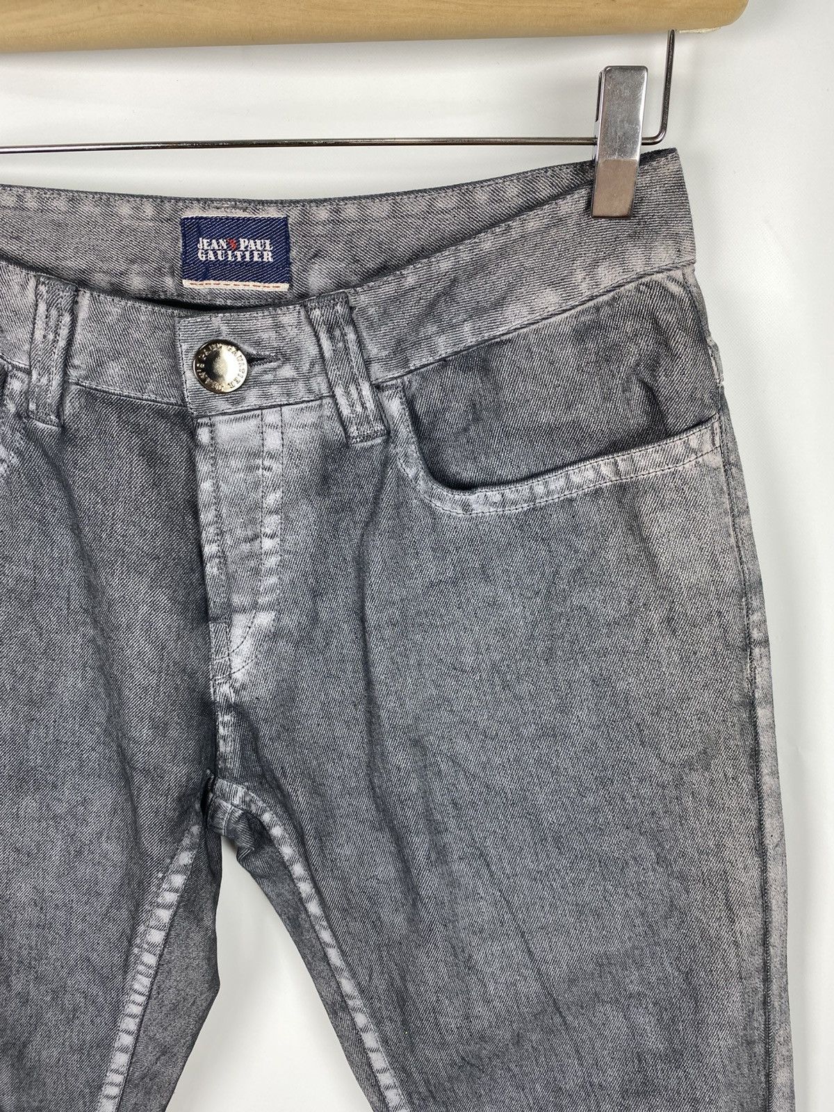 Jean Paul Gaultier Jean’s Paul Gaultier Frozen Dye Waxed Denim Jean Men size 29 Size US 29 - 3 Thumbnail